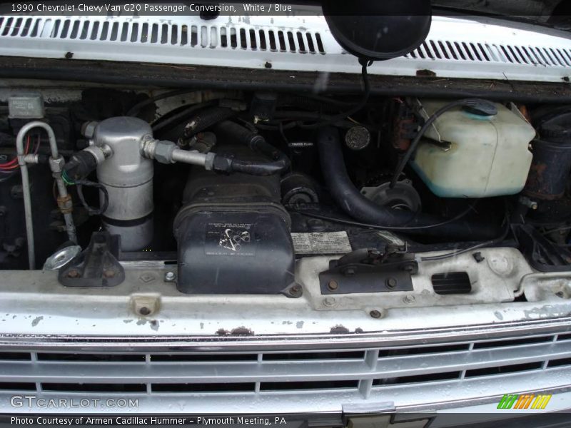 White / Blue 1990 Chevrolet Chevy Van G20 Passenger Conversion