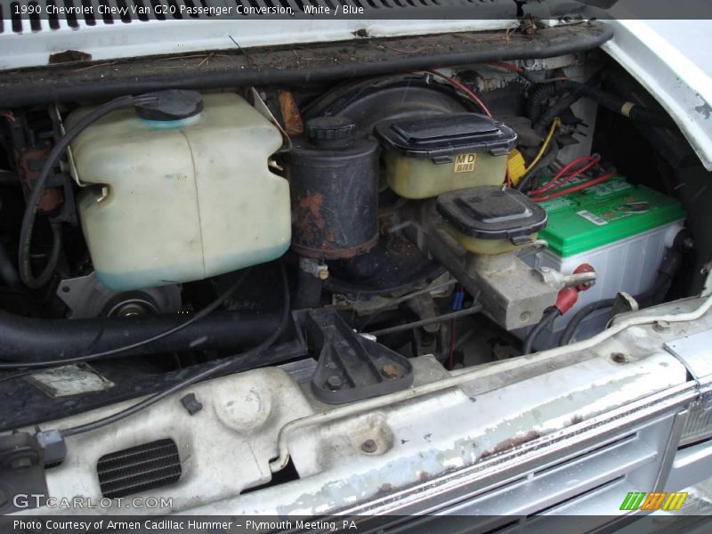 White / Blue 1990 Chevrolet Chevy Van G20 Passenger Conversion