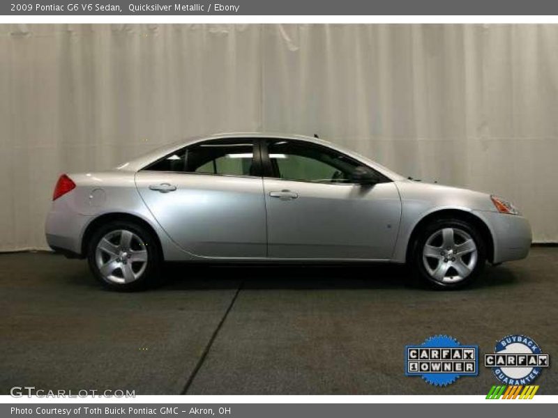 Quicksilver Metallic / Ebony 2009 Pontiac G6 V6 Sedan