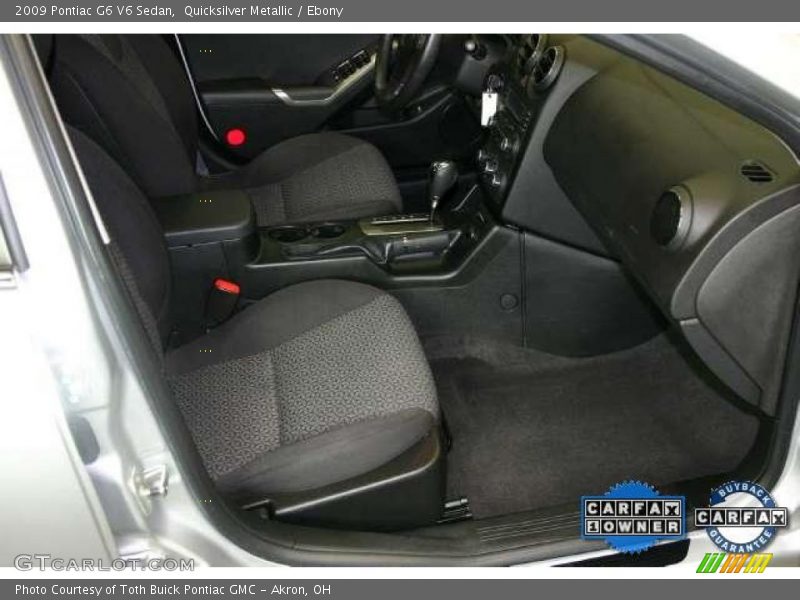 Quicksilver Metallic / Ebony 2009 Pontiac G6 V6 Sedan