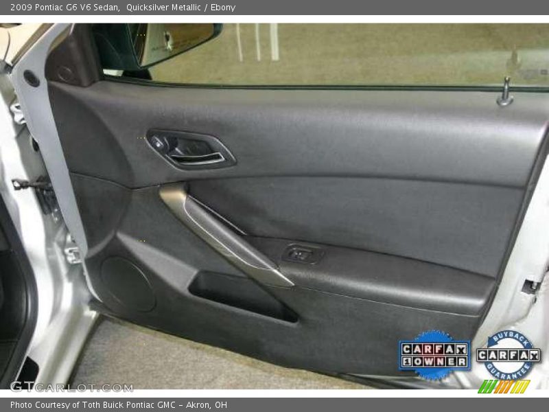 Quicksilver Metallic / Ebony 2009 Pontiac G6 V6 Sedan