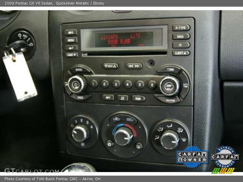Quicksilver Metallic / Ebony 2009 Pontiac G6 V6 Sedan