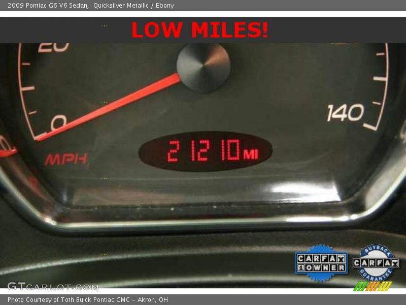 Quicksilver Metallic / Ebony 2009 Pontiac G6 V6 Sedan
