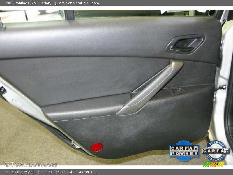 Quicksilver Metallic / Ebony 2009 Pontiac G6 V6 Sedan