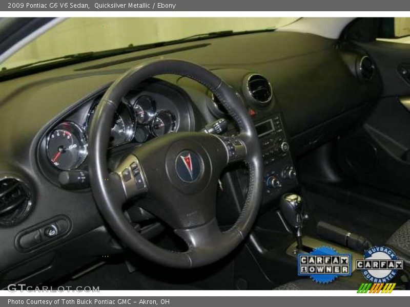 Quicksilver Metallic / Ebony 2009 Pontiac G6 V6 Sedan