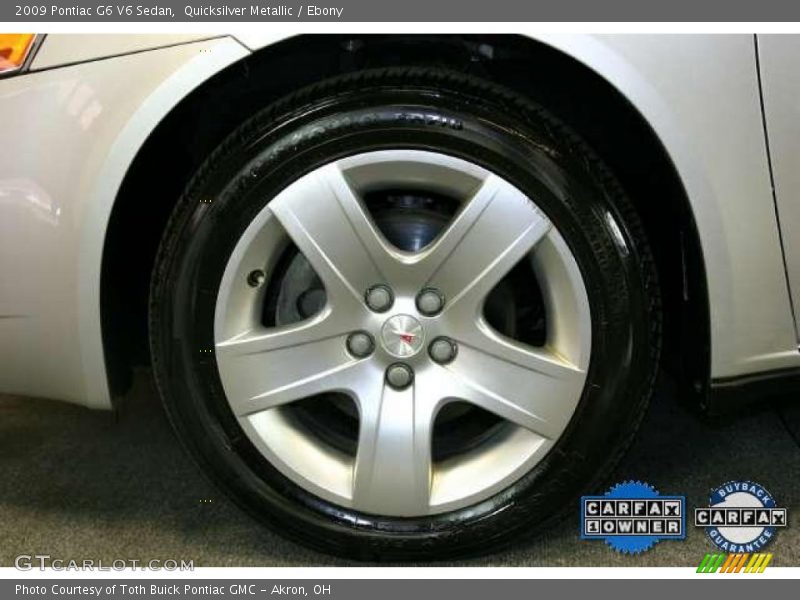 Quicksilver Metallic / Ebony 2009 Pontiac G6 V6 Sedan