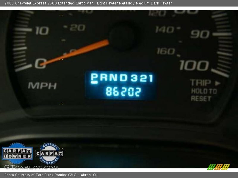 Light Pewter Metallic / Medium Dark Pewter 2003 Chevrolet Express 2500 Extended Cargo Van