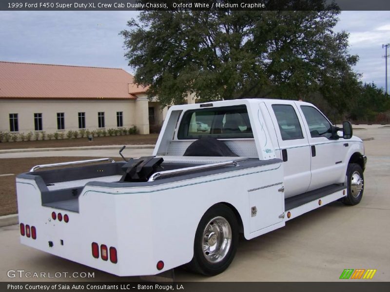 Oxford White / Medium Graphite 1999 Ford F450 Super Duty XL Crew Cab Dually Chassis