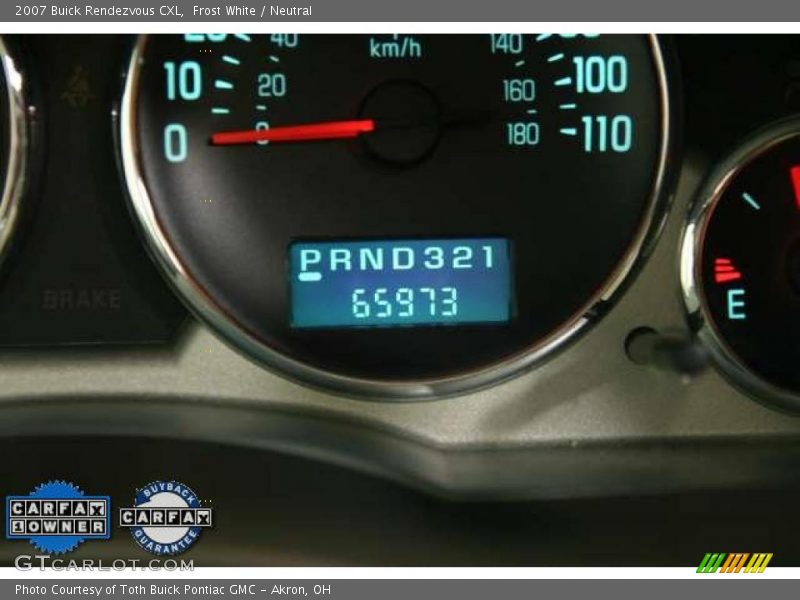 Frost White / Neutral 2007 Buick Rendezvous CXL