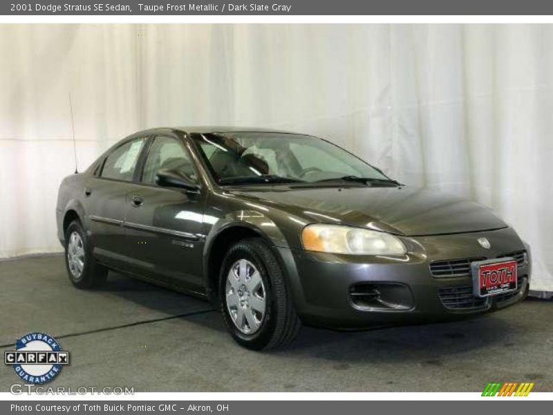 Taupe Frost Metallic / Dark Slate Gray 2001 Dodge Stratus SE Sedan