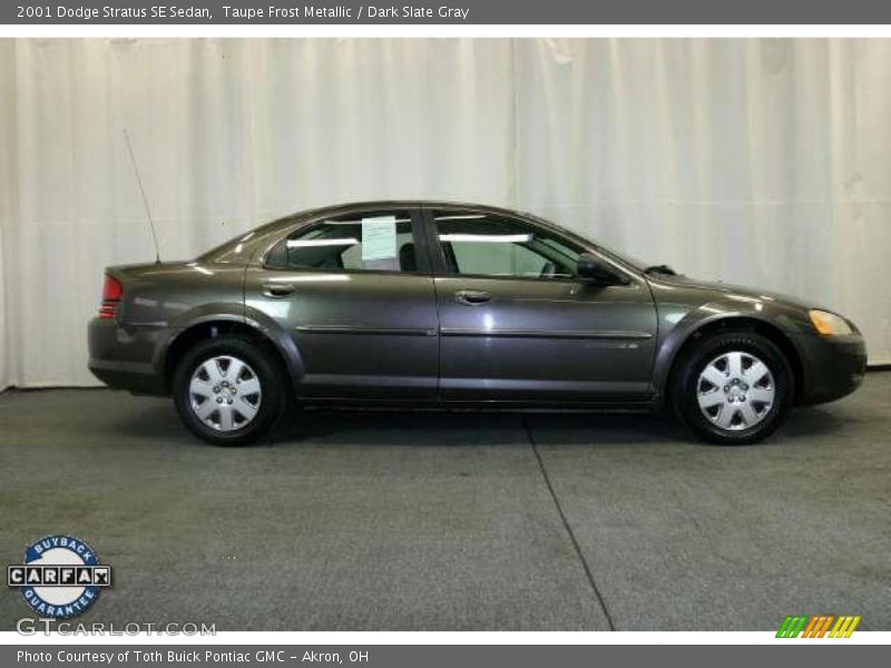 Taupe Frost Metallic / Dark Slate Gray 2001 Dodge Stratus SE Sedan