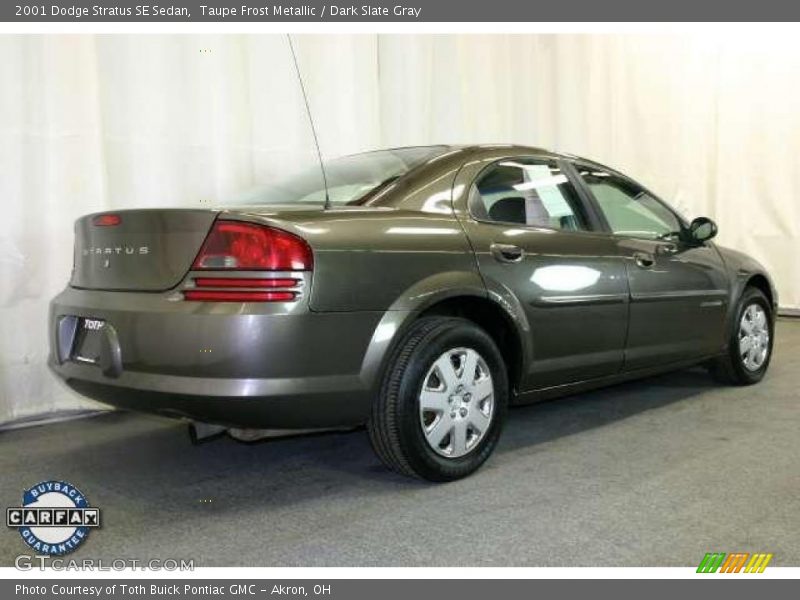 Taupe Frost Metallic / Dark Slate Gray 2001 Dodge Stratus SE Sedan