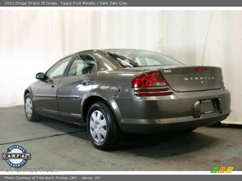 Taupe Frost Metallic / Dark Slate Gray 2001 Dodge Stratus SE Sedan
