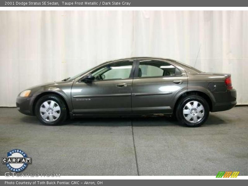 Taupe Frost Metallic / Dark Slate Gray 2001 Dodge Stratus SE Sedan