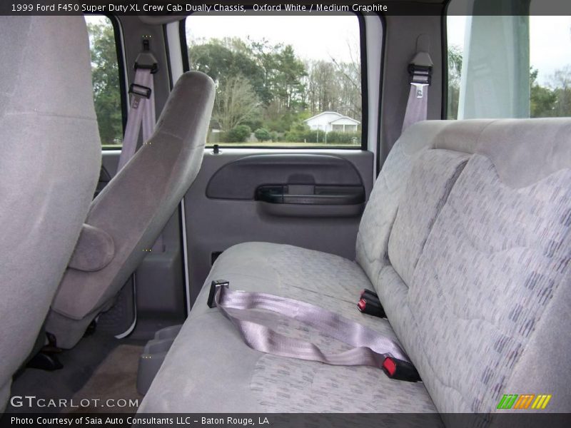 Oxford White / Medium Graphite 1999 Ford F450 Super Duty XL Crew Cab Dually Chassis