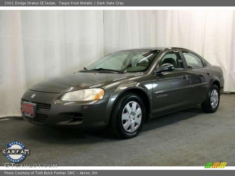 Taupe Frost Metallic / Dark Slate Gray 2001 Dodge Stratus SE Sedan