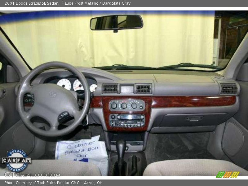 Taupe Frost Metallic / Dark Slate Gray 2001 Dodge Stratus SE Sedan