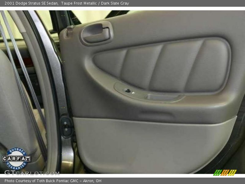 Taupe Frost Metallic / Dark Slate Gray 2001 Dodge Stratus SE Sedan