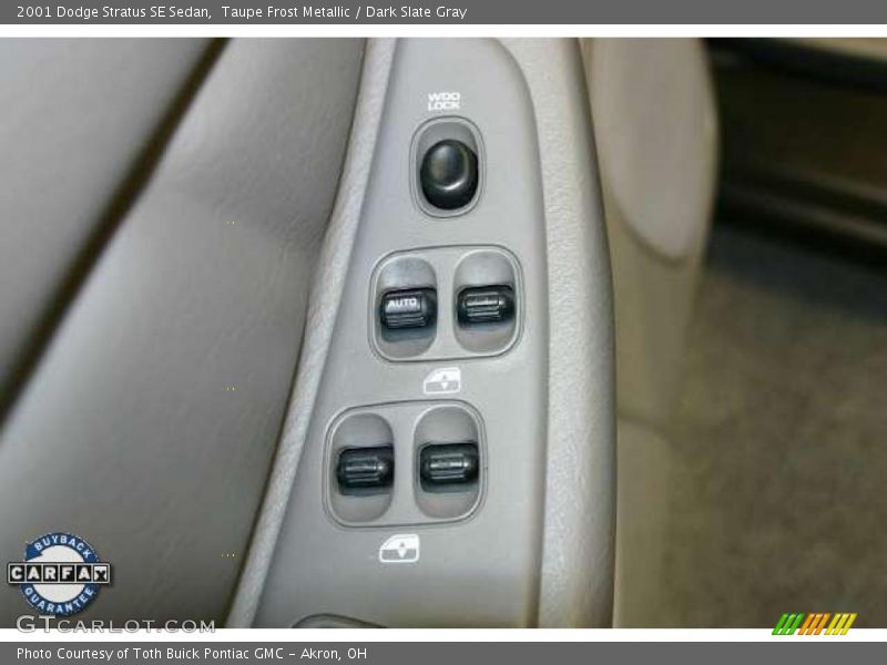 Taupe Frost Metallic / Dark Slate Gray 2001 Dodge Stratus SE Sedan