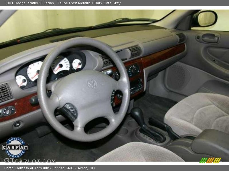 Taupe Frost Metallic / Dark Slate Gray 2001 Dodge Stratus SE Sedan