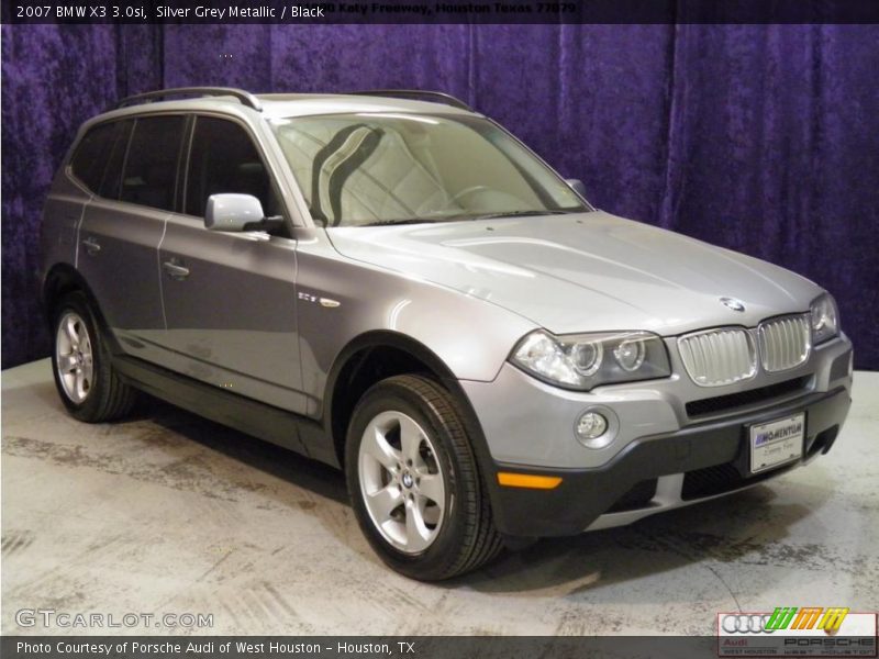 Silver Grey Metallic / Black 2007 BMW X3 3.0si