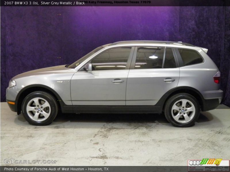 Silver Grey Metallic / Black 2007 BMW X3 3.0si