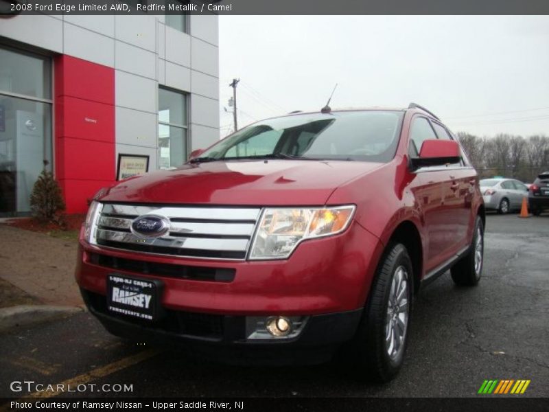 Redfire Metallic / Camel 2008 Ford Edge Limited AWD