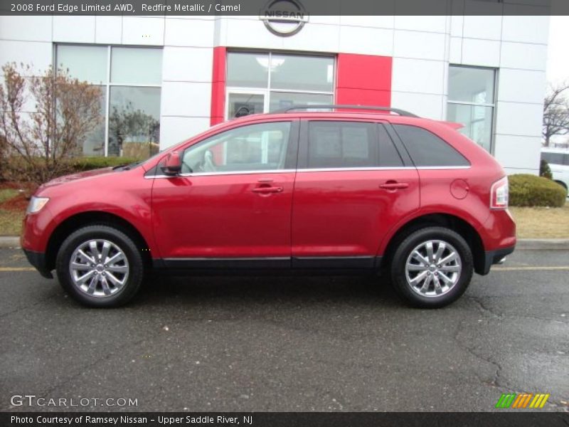 Redfire Metallic / Camel 2008 Ford Edge Limited AWD