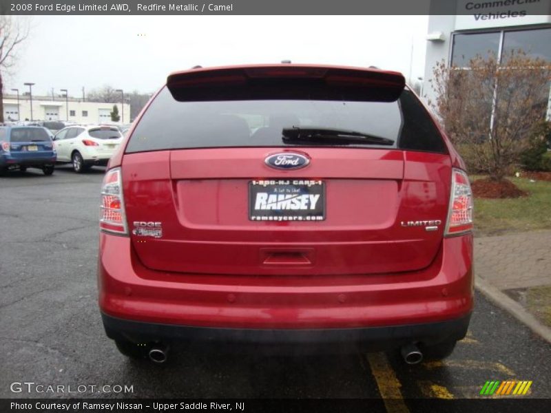 Redfire Metallic / Camel 2008 Ford Edge Limited AWD