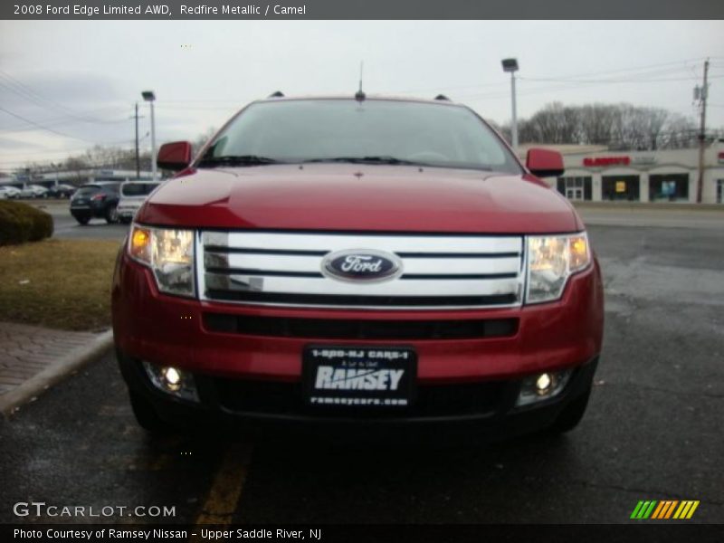 Redfire Metallic / Camel 2008 Ford Edge Limited AWD