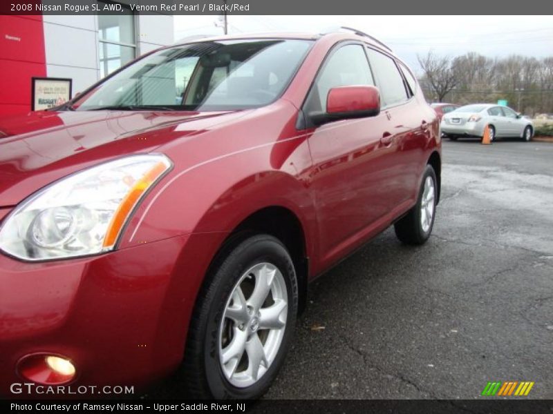 Venom Red Pearl / Black/Red 2008 Nissan Rogue SL AWD