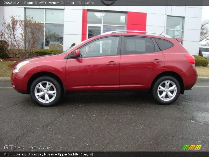 Venom Red Pearl / Black/Red 2008 Nissan Rogue SL AWD