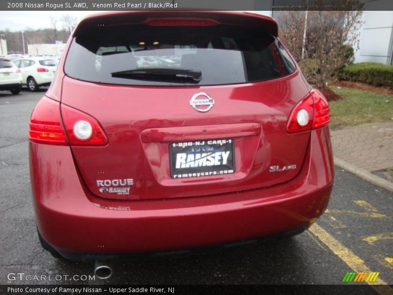 Venom Red Pearl / Black/Red 2008 Nissan Rogue SL AWD