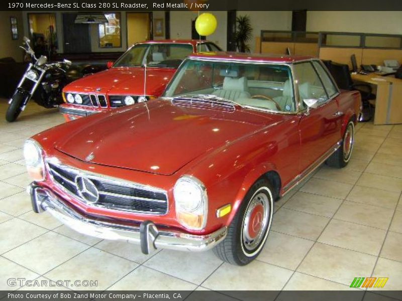 Red Metallic / Ivory 1970 Mercedes-Benz SL Class 280 SL Roadster
