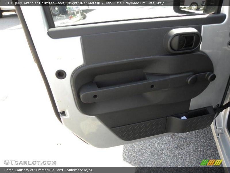 Bright Silver Metallic / Dark Slate Gray/Medium Slate Gray 2010 Jeep Wrangler Unlimited Sport