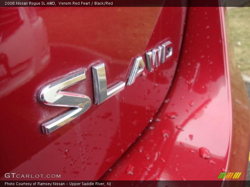 Venom Red Pearl / Black/Red 2008 Nissan Rogue SL AWD