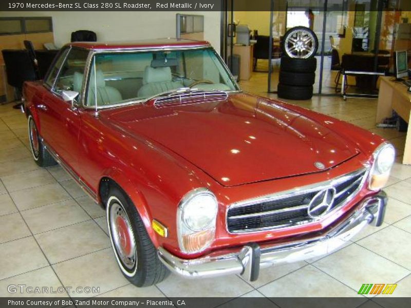 Red Metallic / Ivory 1970 Mercedes-Benz SL Class 280 SL Roadster