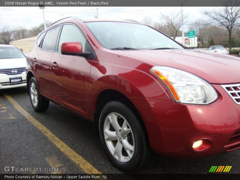 Venom Red Pearl / Black/Red 2008 Nissan Rogue SL AWD