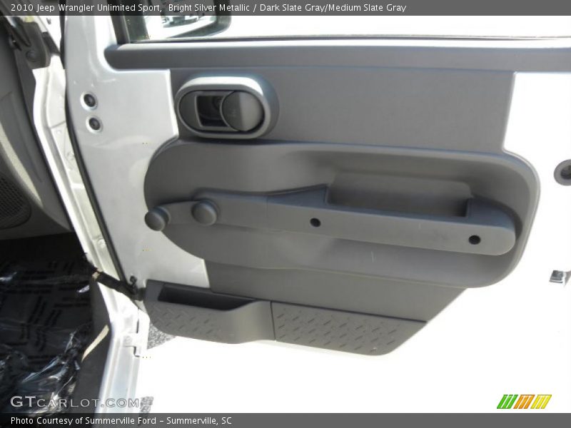 Bright Silver Metallic / Dark Slate Gray/Medium Slate Gray 2010 Jeep Wrangler Unlimited Sport