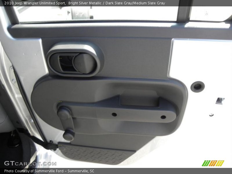 Bright Silver Metallic / Dark Slate Gray/Medium Slate Gray 2010 Jeep Wrangler Unlimited Sport