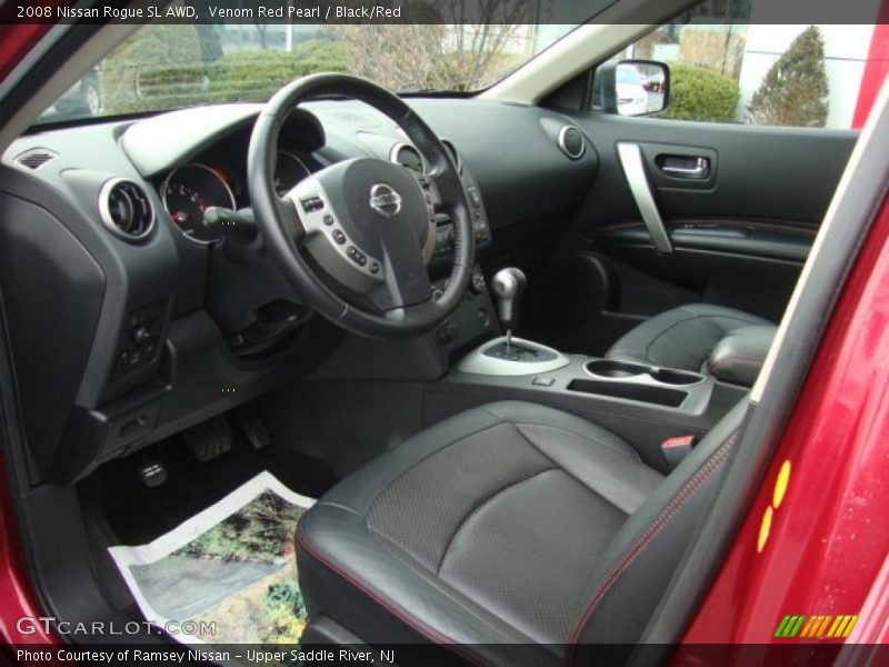  2008 Rogue SL AWD Black/Red Interior