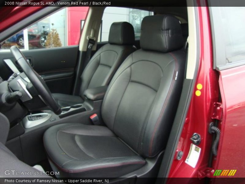  2008 Rogue SL AWD Black/Red Interior