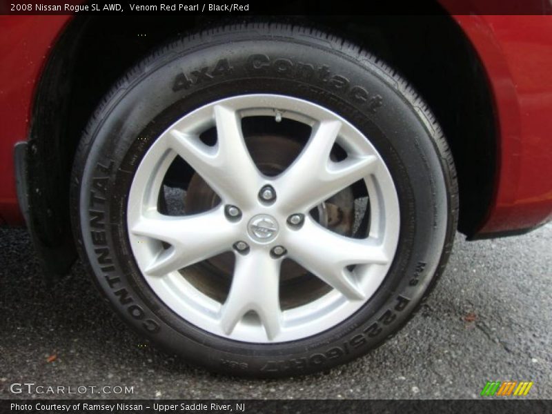 Venom Red Pearl / Black/Red 2008 Nissan Rogue SL AWD