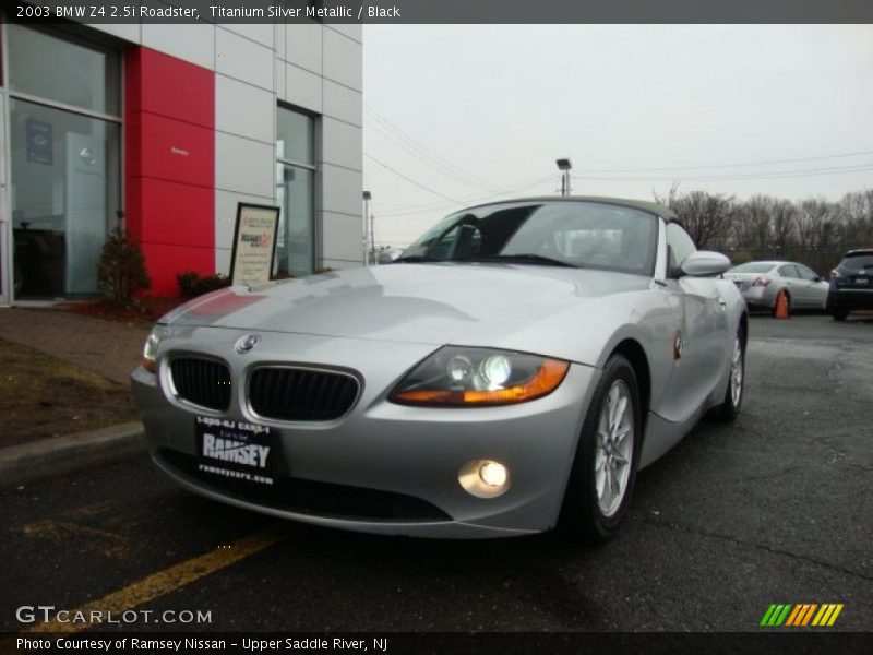 Titanium Silver Metallic / Black 2003 BMW Z4 2.5i Roadster