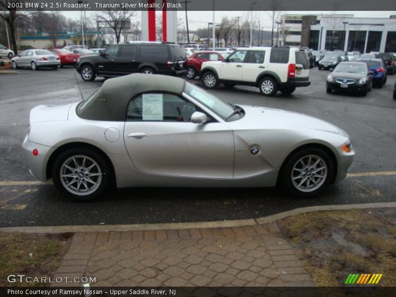 Titanium Silver Metallic / Black 2003 BMW Z4 2.5i Roadster