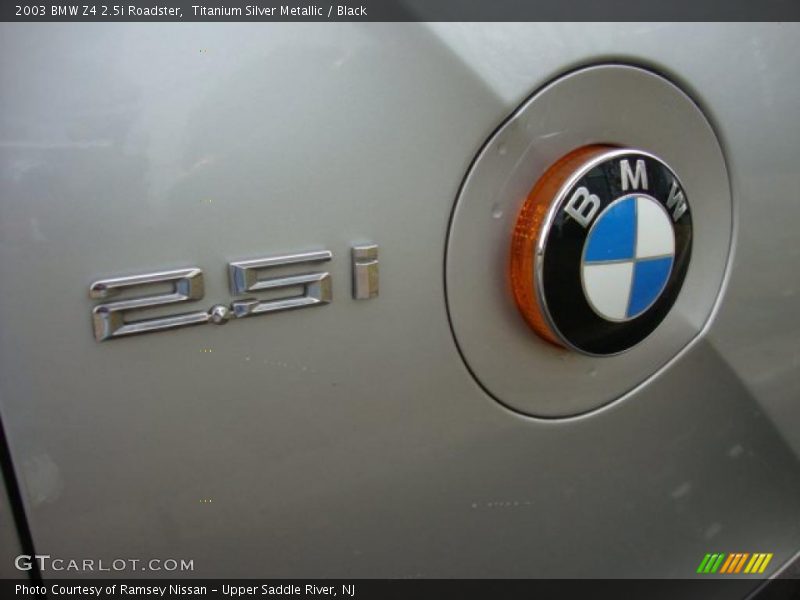 Titanium Silver Metallic / Black 2003 BMW Z4 2.5i Roadster