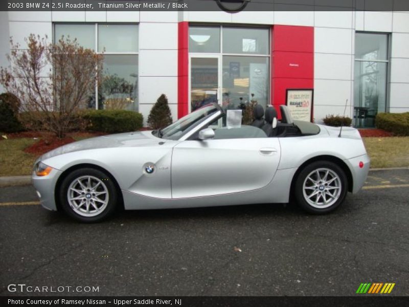 Titanium Silver Metallic / Black 2003 BMW Z4 2.5i Roadster