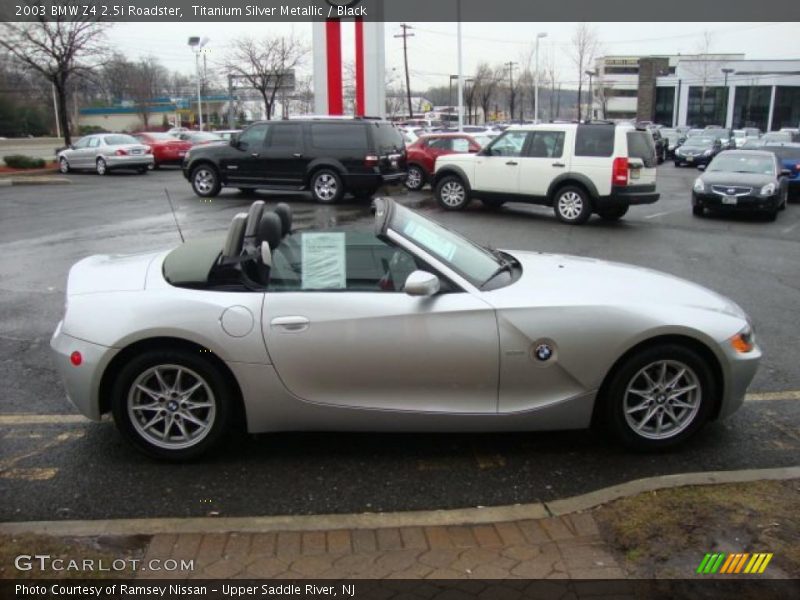 Titanium Silver Metallic / Black 2003 BMW Z4 2.5i Roadster