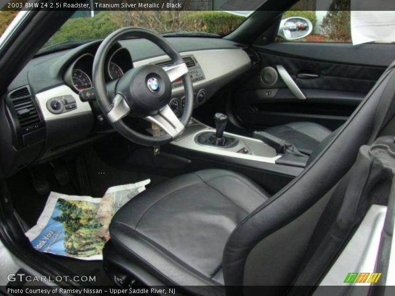 Titanium Silver Metallic / Black 2003 BMW Z4 2.5i Roadster