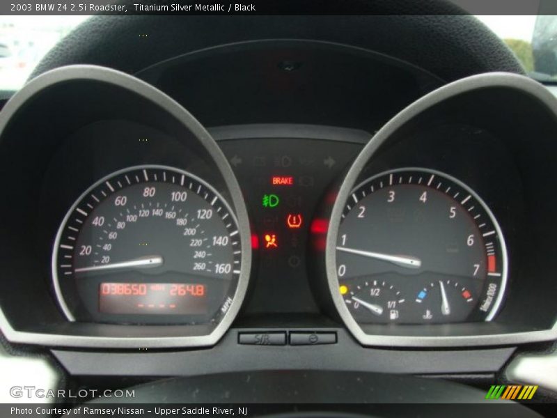 Titanium Silver Metallic / Black 2003 BMW Z4 2.5i Roadster